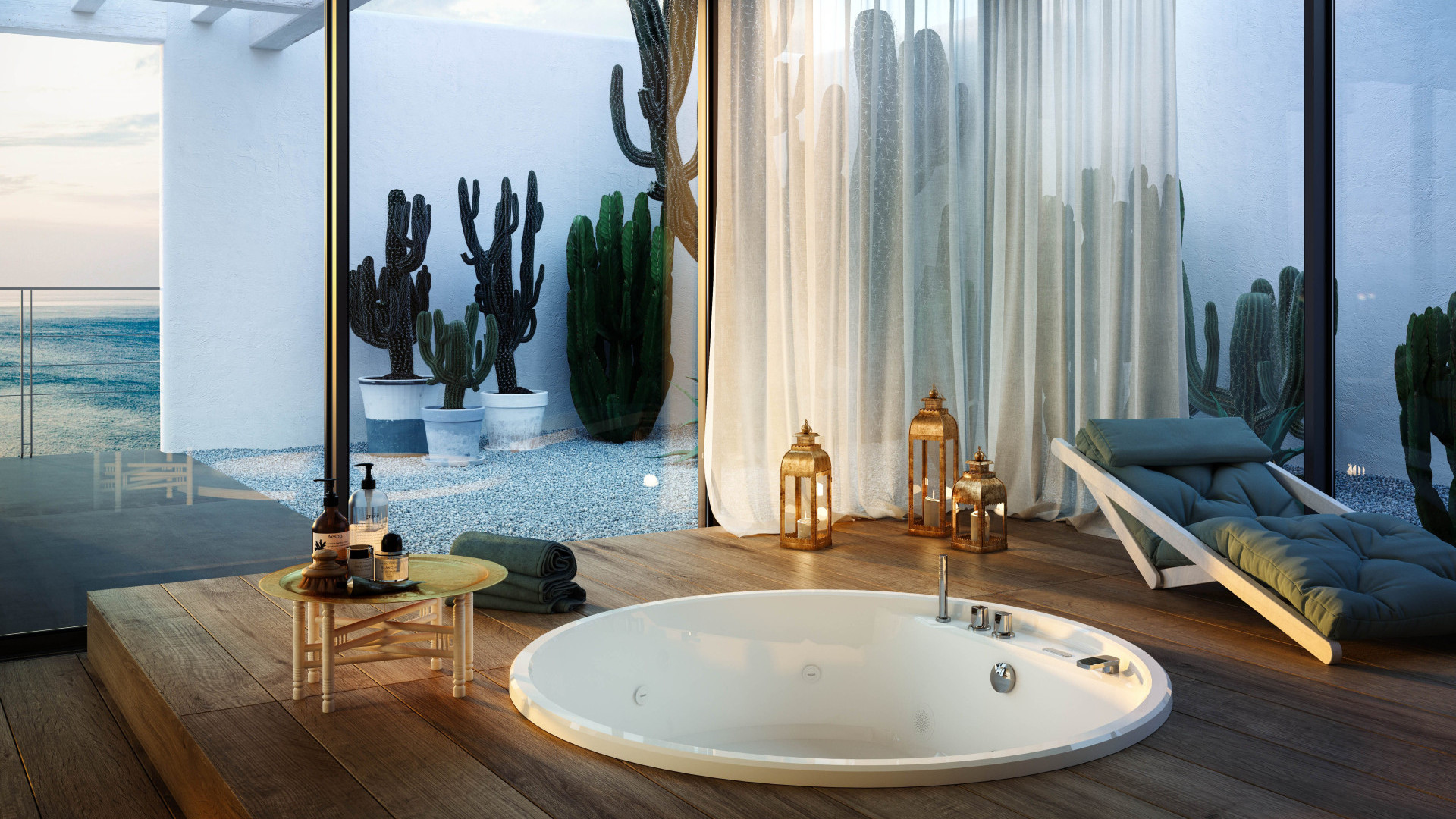 Aménagement extérieur  - Drap - La maison Marmorini